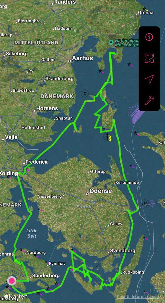 Der gesamte Urlaubstörn